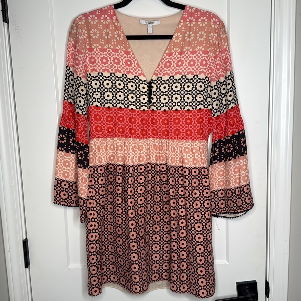 Derek Lam 10 Crosby 100% Silk Carnation V-Neck Dress‎ - 6 - Picture 5 of 12